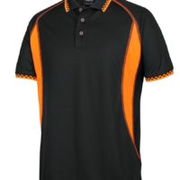 Podium Inset Moto Polo Black/Orange Shirt